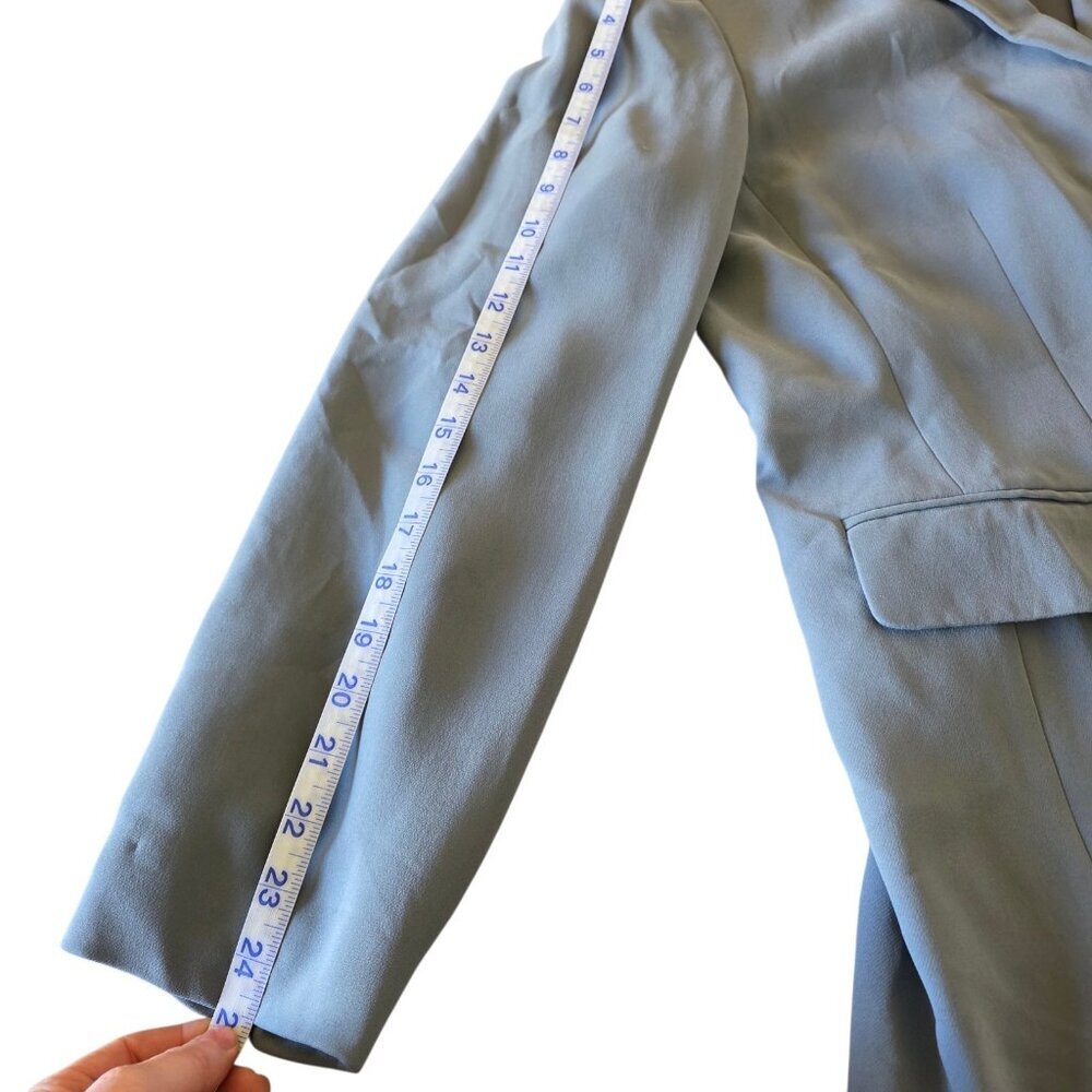 Valerie Stevens 100% Silk Blazer Gray Tailored Suit Jacket Women’s Size 14 - Picture 13 of 16